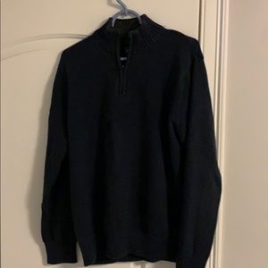 Navy blue quarter Zip Sweater by Eddie Bauer
